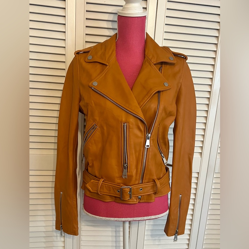NWT Designer Leather Jacket, by Amaryllis